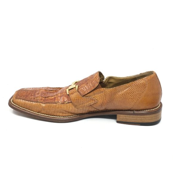 Men\'s David Eden Horsebit Loafers Shoes Size 11 Tan Genuine Crocodile Lizard main image 10